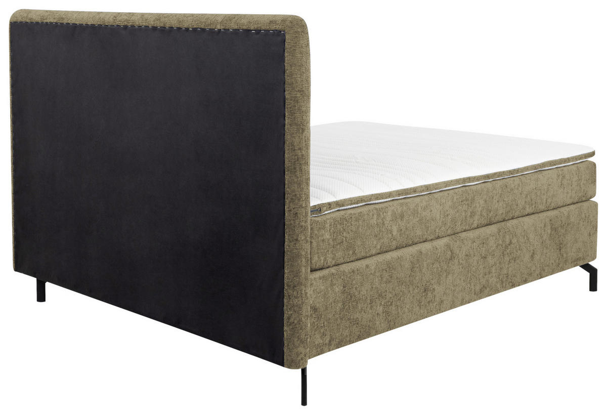 BOXSPRINGBETT 160/200 cm  in Cappuccino  - Schwarz/Cappuccino, Design, Textil/Metall (160/200cm) - Esposa
