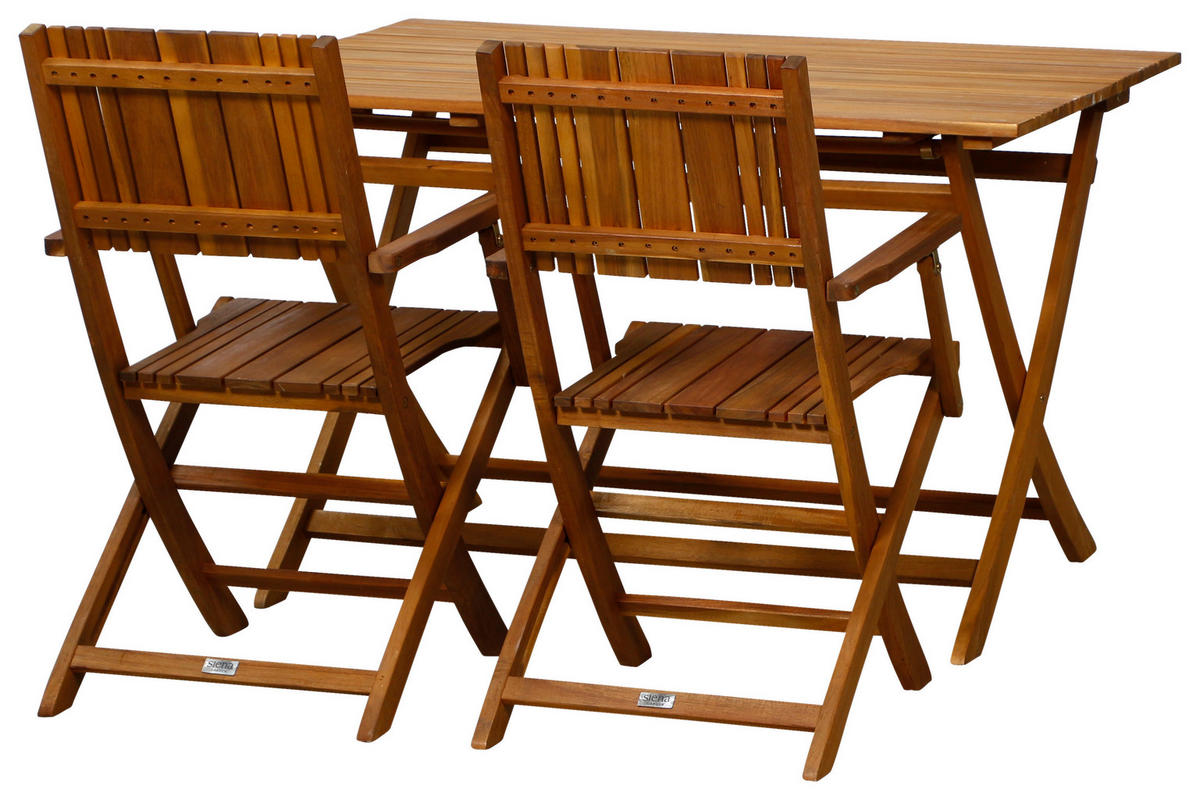 GARTENTISCHGRUPPE  - Akaziefarben, KONVENTIONELL, Holz - Siena Garden