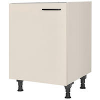 SPÜLENUNTERSCHRANK 60/87/56 cm  in Sandfarben  - Sandfarben/Schwarz, MODERN, Holzwerkstoff/Metall (60/87/56cm) - Nobilia