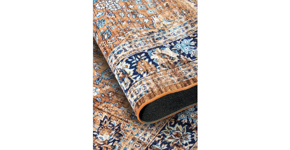 VINTAGE-TEPPICH 160/230/230 cm Asya Dunkelblau, Kupferfarben - Dunkelblau/Kupferfarben, Design, Kunststoff/Textil (160/230/230cm) - Novel