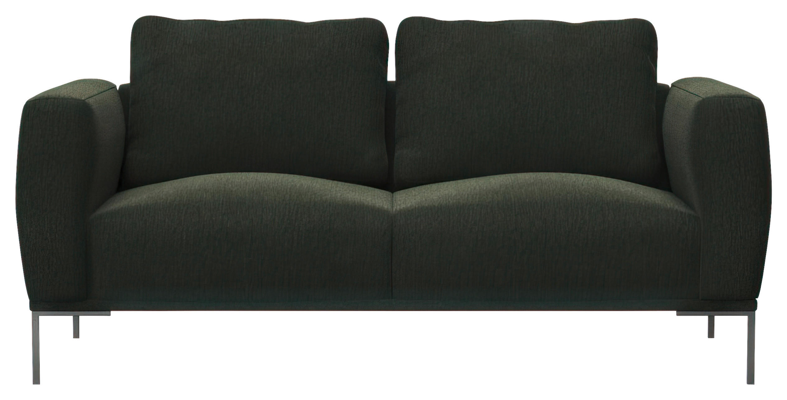 2,5-SITZER Webstoff, Flachgewebe Waldgrün  - Waldgrün/Schwarz, Design, Textil/Metall (180/80,5/87cm) - Livetastic