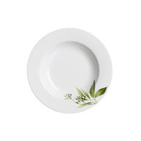 DJUP TALLRIK 22 cm  - vit/grön, Klassisk, keramik (22cm) - Ritzenhoff Breker