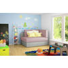 JUGEND- UND KINDERSOFA in Fleece Rosa, Hellgrau  - Hellgrau/Schwarz, Design, Kunststoff/Textil (104/60/75cm) - MID.YOU