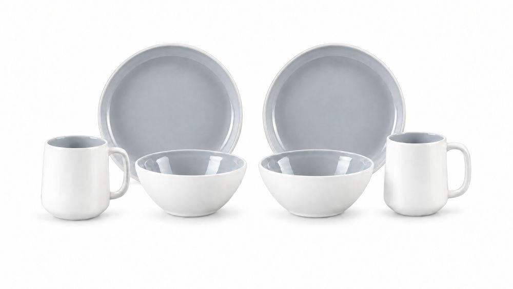 FRÜHSTÜCKSSERVICE Blau LEVANTO 6-teilig 2 Personen  - Blau, Design, Keramik - Novel