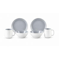 FRÜHSTÜCKSSERVICE LEVANTO Blau 6-teilig 2 Personen  - Blau, Design, Keramik - Novel