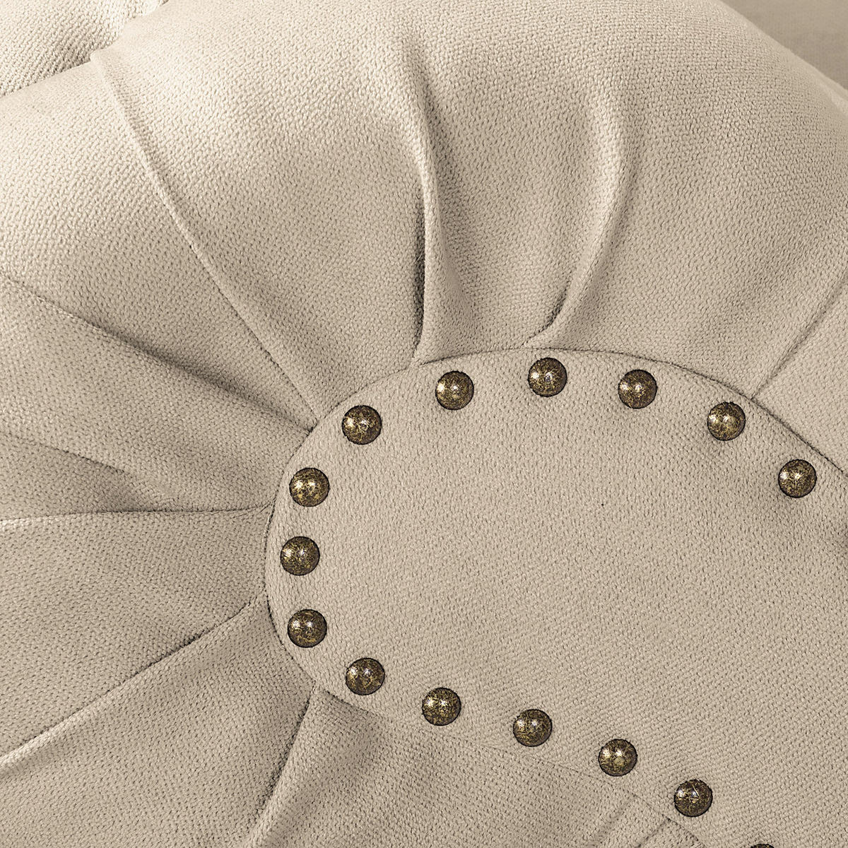 RÉCAMIERE Mikrofaser Creme  - Creme/Braun, Design, Holz/Textil (185/93/75cm) - Livetastic