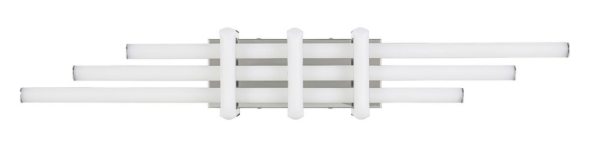 DECKENLEUCHTE 25 W    62/10,5/8 cm  - Chromfarben, Trend, Kunststoff/Metall (62/10,5/8cm) - Collett's Monde