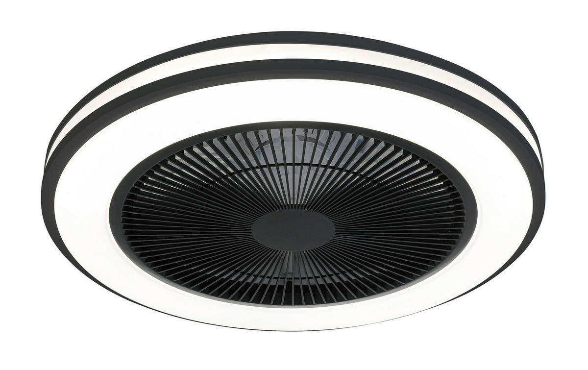 DECKENVENTILATOR - Schwarz/Weiß, Trend, Kunststoff/Metall (58/14,5cm) - Mican