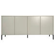 SIDEBOARD WABI  in 180/81/40 cm  - Hellgrau/Schwarz, Design, Holz/Holzwerkstoff (180/81/40cm) - Xora