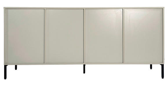 SIDEBOARD WABI in 180/81/40 cm - Hellgrau/Schwarz, Design, Holz/Holzwerkstoff (180/81/40cm) - Xora