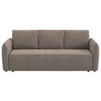 SCHLAFSOFA Cord Taupe  - Taupe/Schwarz, Trend, Kunststoff/Textil (222/89/102cm) - MID.YOU