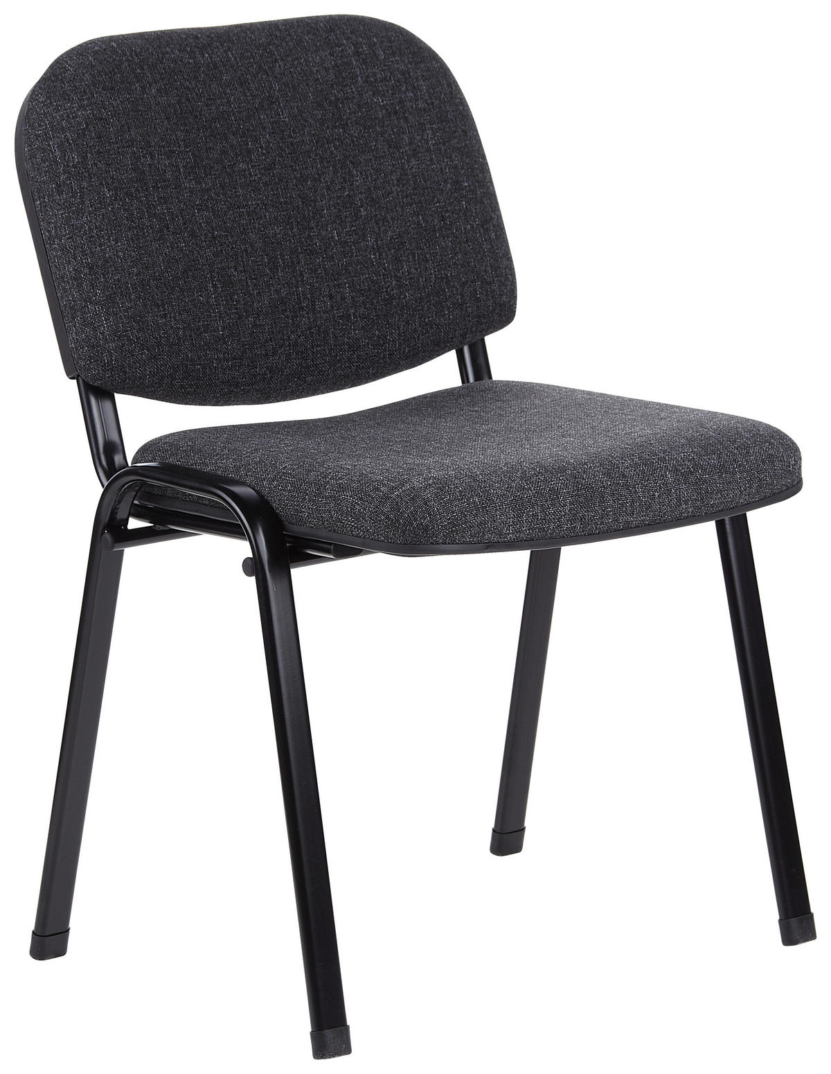SADA KONFERENČNÍCH ŽIDLÍ 4 ks - černá/antracitová, Basics, kov/textil (58/84/48cm) - MID.YOU