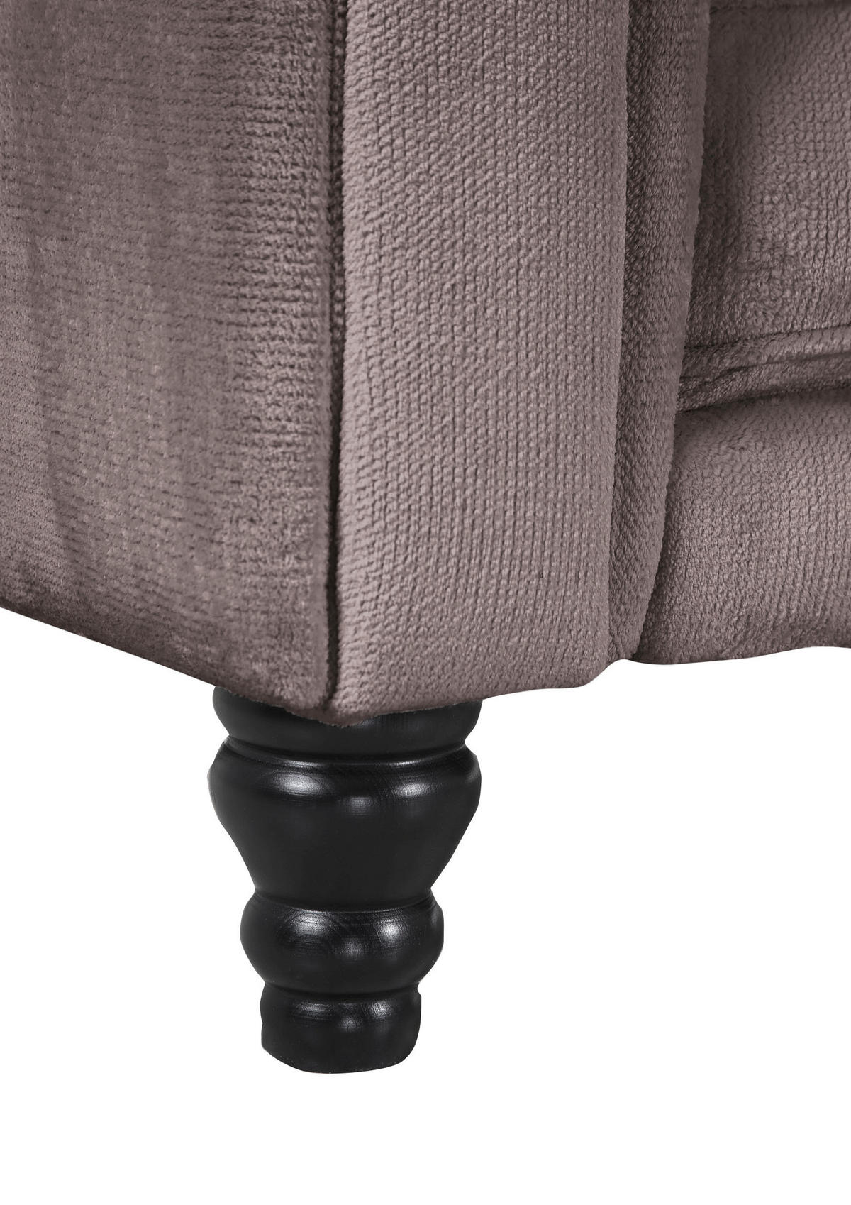 HÖRNSOFFA i plysch lerfärgad  - lerfärgad/mörkbrun, Design, trä/textil (260/160cm) - MID.YOU