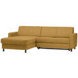 ECKSOFA in Webstoff Honig  - Schwarz/Honig, Design, Kunststoff/Textil (165/257cm) - Xora