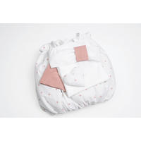 STUBENWAGENSET Textile Ausstattung Punkte   - Rosa/Weiß, Basics, Kunststoff/Textil (130/180cm) - Mionido