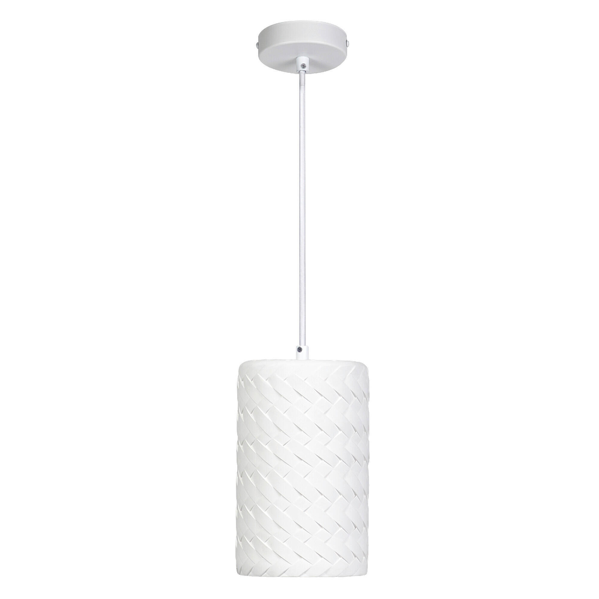 HÄNGELEUCHTE 14/128 cm   - Weiß, Basics, Stein/Metall (14/128cm) - Osram