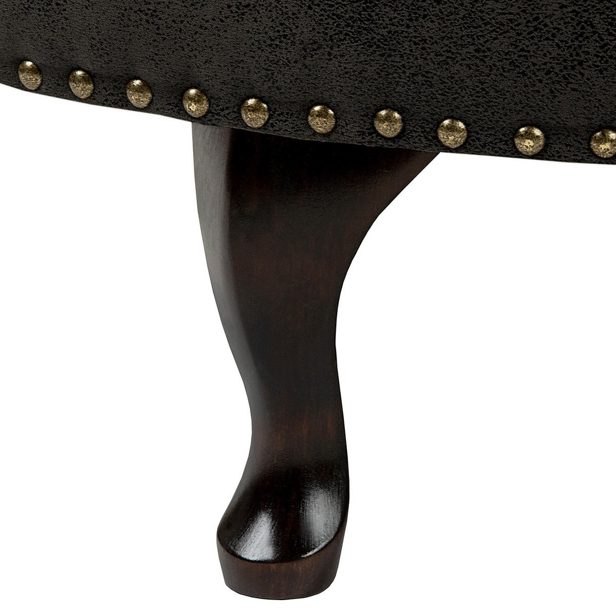 HOCKER Textil Anthrazit  - Anthrazit/Braun, Design, Holz/Textil (80/45/80cm) - Livetastic