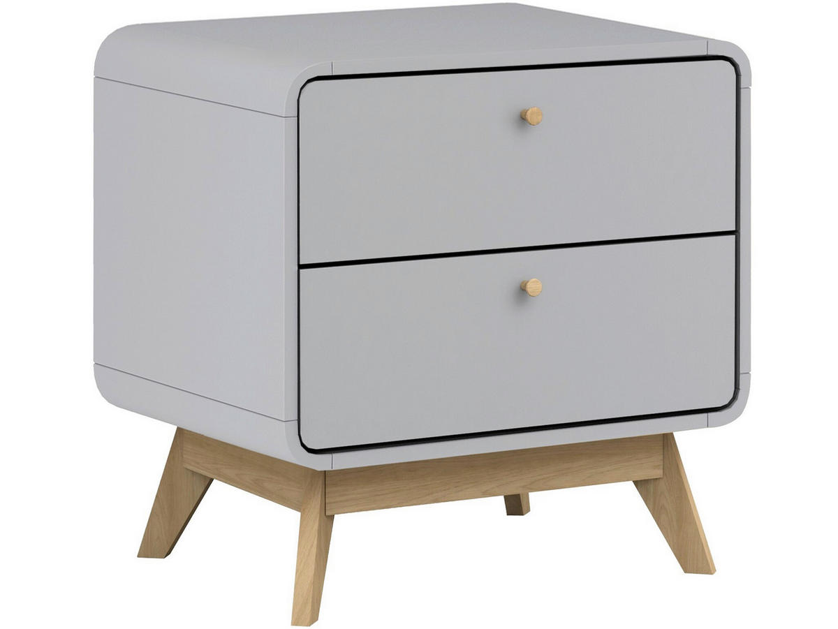 NACHTTISCH 51/53/39 cm  - Eichefarben/Grau, Design, Holz/Holzwerkstoff (51/53/39cm) - MID.YOU