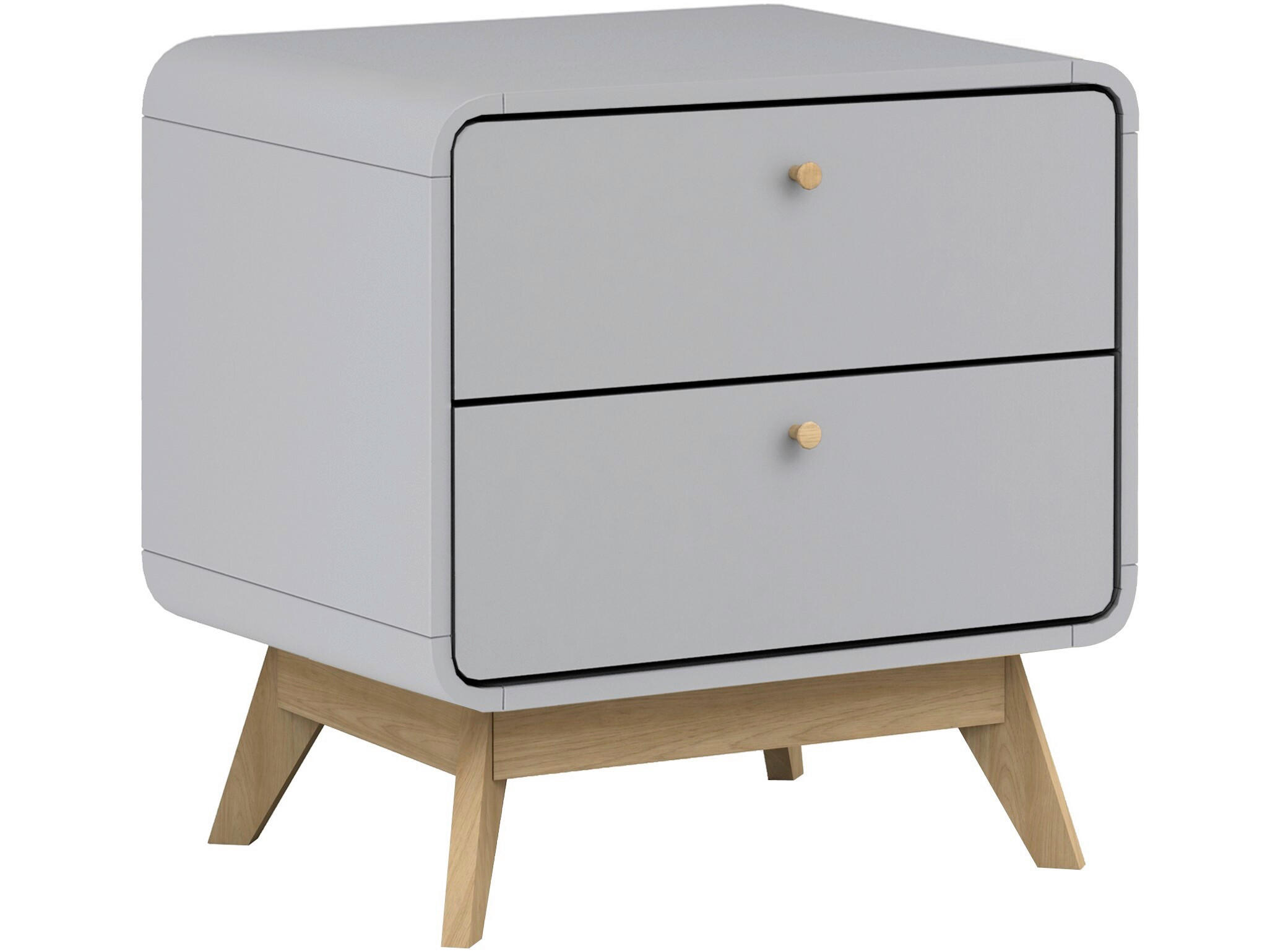 Nachttisch Cassie Grau B: 51 Cm