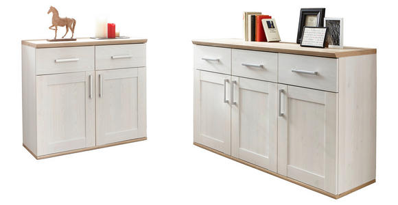 SIDEBOARD 140/88/45 cm  - Silberfarben/Lärchefarben, KONVENTIONELL, Holzwerkstoff/Kunststoff (140/88/45cm) - Xora