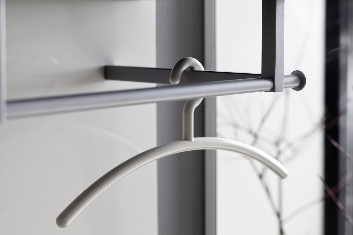 GARDEROBE 3-teilig  in 231/199/35 cm  - Eichefarben/Weiß, Design, Glas/Holz (231/199/35cm) - Moderano