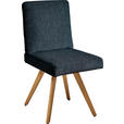 STUHL  in Chenille Holz, Textil  - Eichefarben/Dunkelblau, Design, Holz/Textil (46/94/58cm) - Dieter Knoll