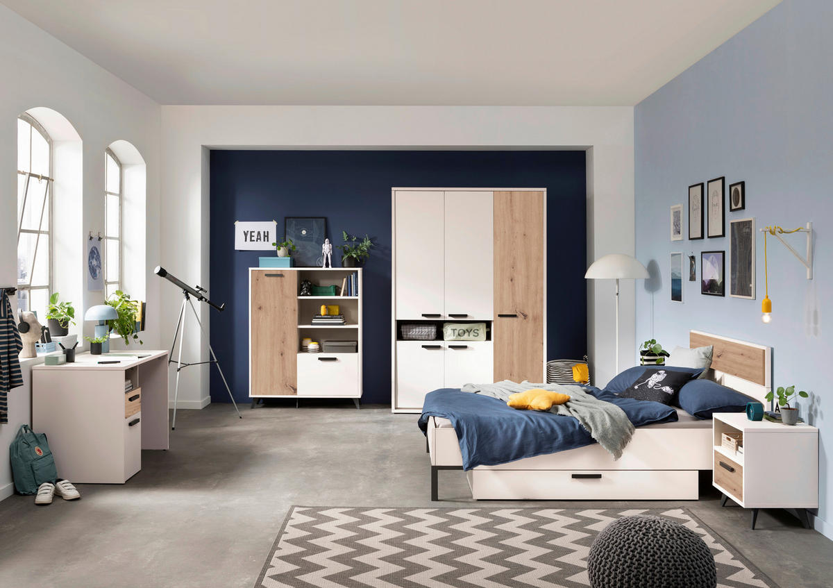 BETT 120/200 cm  in Kaschmir  - Kaschmir/Anthrazit, KONVENTIONELL, Holzwerkstoff/Metall (120/200cm) - Xora