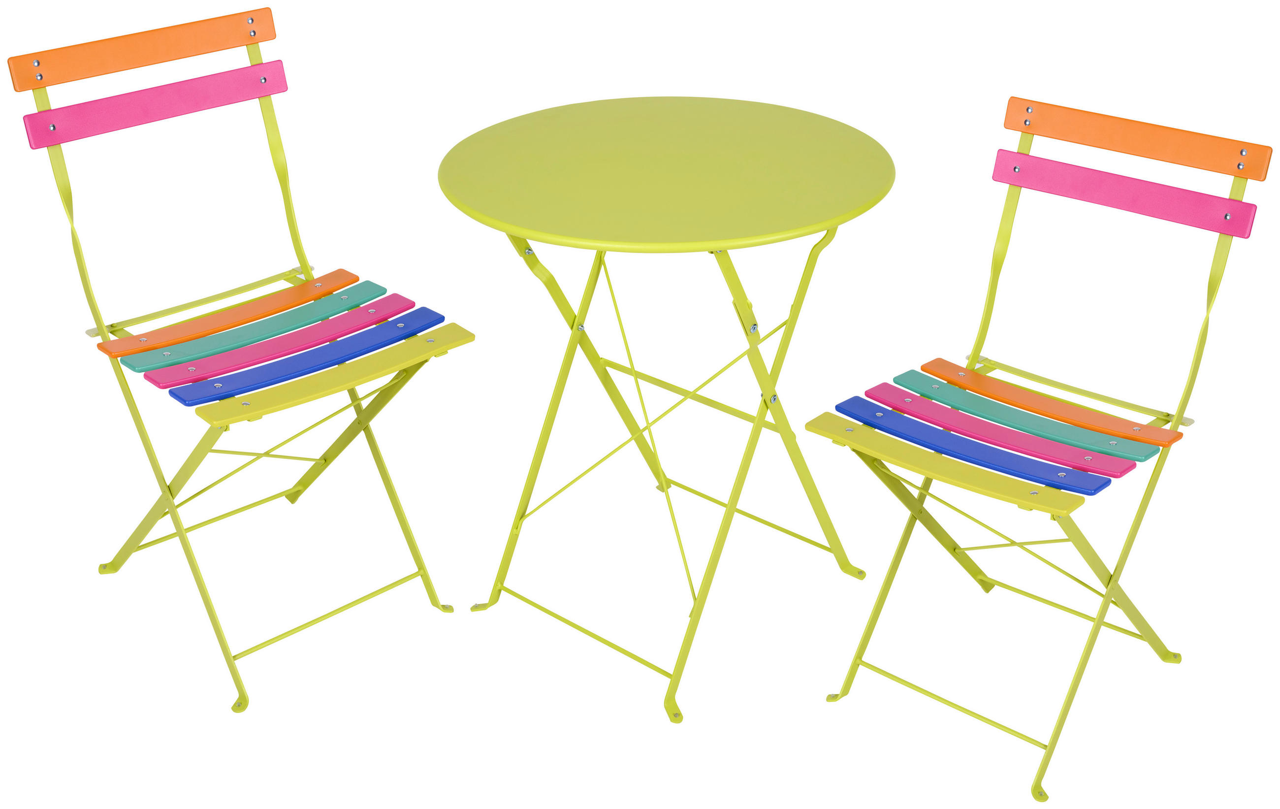 SET DE MOBILIER PENTRU BALCON  3 piese  - verde deschis/albastru, Trend, metal