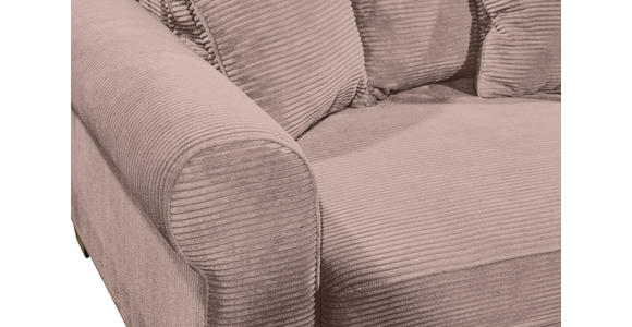 SCHLAFSOFA  mit Stoffauswahl, Liegefunktion, Rücken echt Cord Rosa  - Schwarz/Rosa, KONVENTIONELL, Kunststoff/Textil (250/95/125cm) - Hom`in