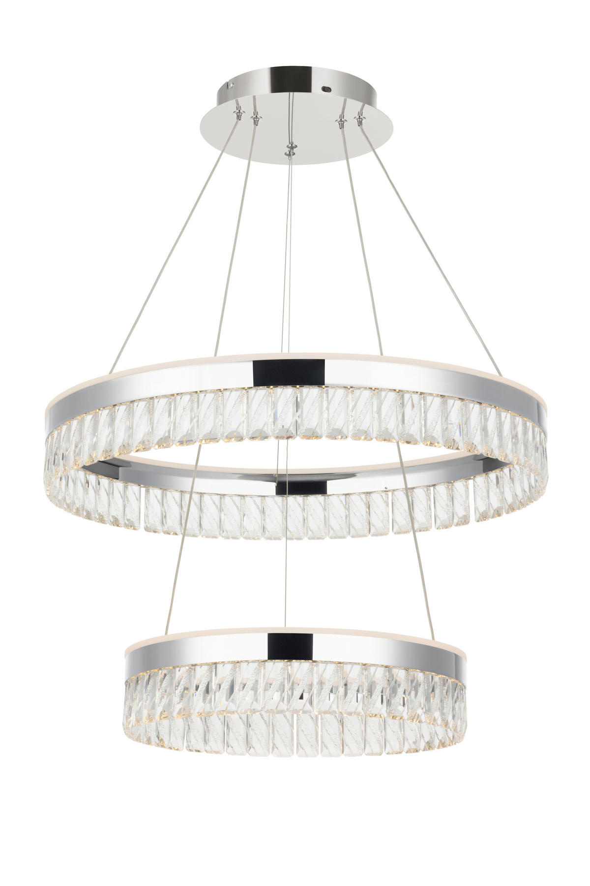 LED-HÄNGLAMPA Bunda 60/150 cm  - klar, Design, metall/glas (60/150cm) - Glandor