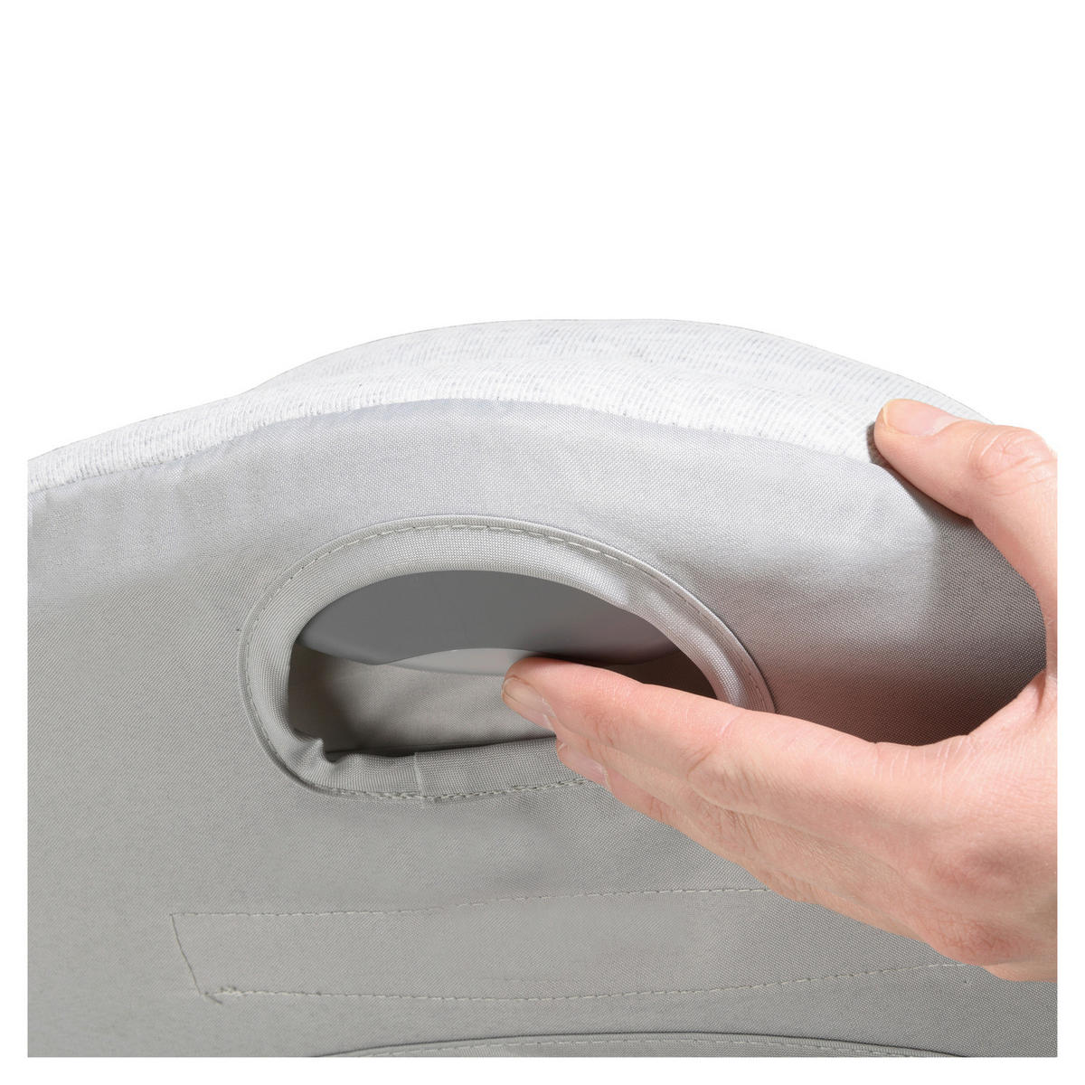 HOCHSTUHLLIEGE Alpha Bouncer Premium  - Hellgrau, Basics, Textil/Metall (66/51/49cm) - Hauck