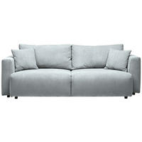 SCHLAFSOFA  mit Stoffauswahl, Schlafen auf Sitzhöhe, Rücken echt Cord Grau  - Schwarz/Grau, Design, Kunststoff/Textil (250/92/105cm) - Carryhome