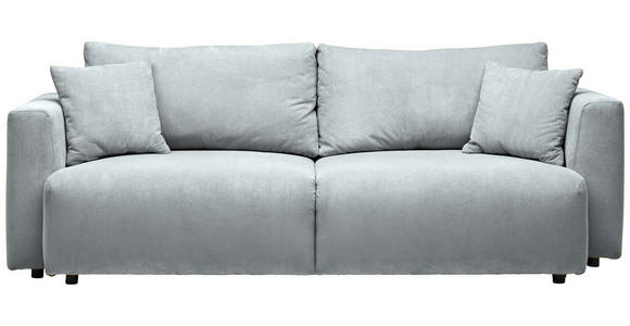 SCHLAFSOFA  mit Stoffauswahl, Schlafen auf Sitzhöhe, Rücken echt Cord Grau  - Schwarz/Grau, Design, Kunststoff/Textil (250/92/105cm) - Carryhome