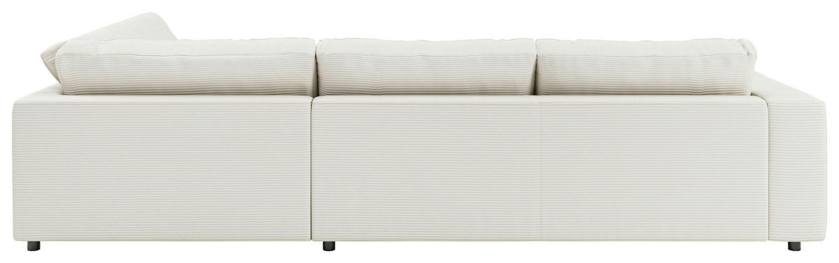 ECKSOFA 979 Hellgrau Cord  - Hellgrau/Schwarz, Design, Kunststoff/Textil (325/224cm) - Pure Home Lifestyle