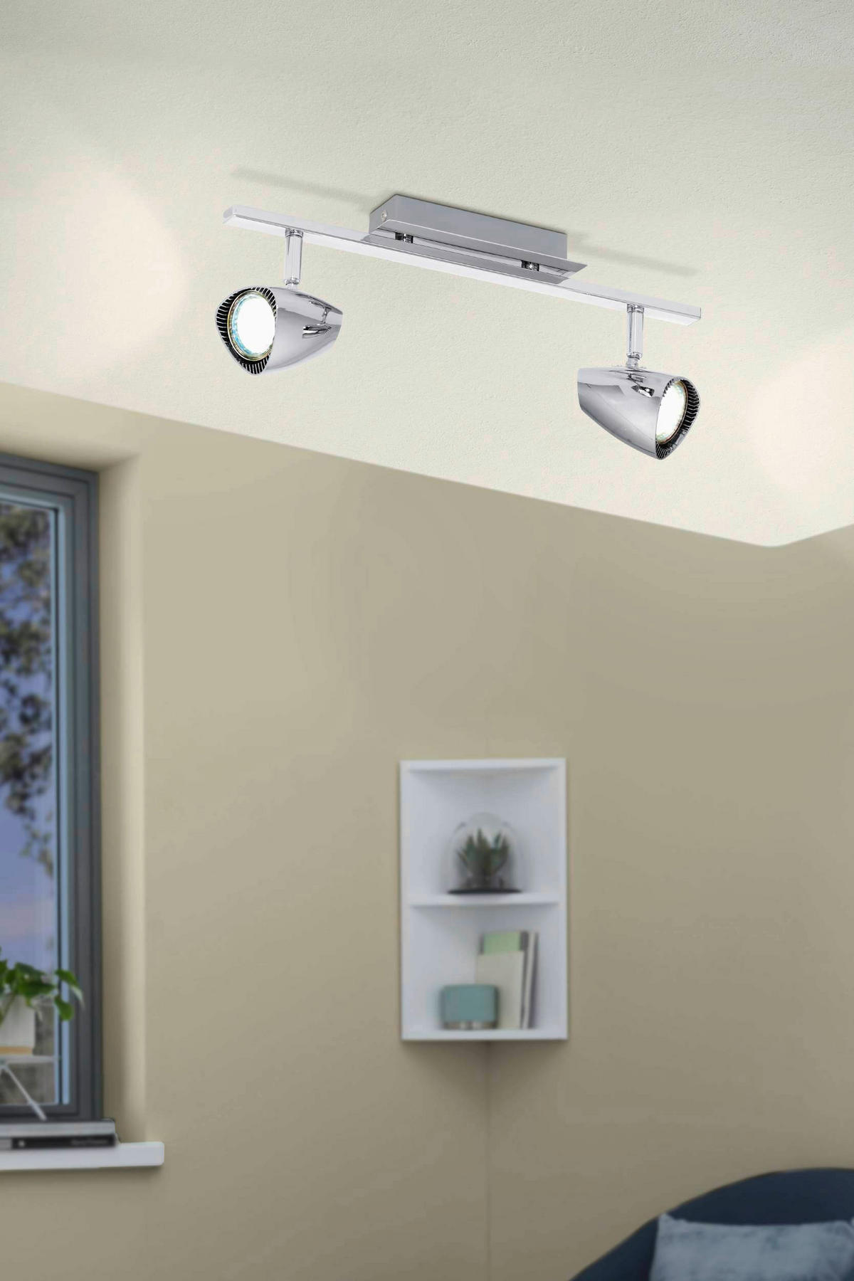 LED-STRAHLER Corbera 39/7/4 cm   - Chromfarben, Basics, Kunststoff/Metall (39/7/4cm) - Eglo