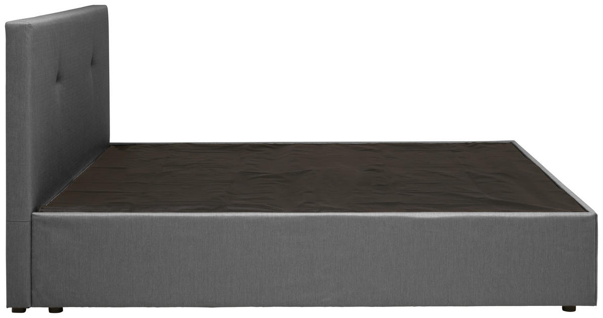 AMERICKÁ POSTEL, 180/200 cm, šedá - šedá/černá, Konvenční, dřevo/kompozitní dřevo (180/200cm) - P & B