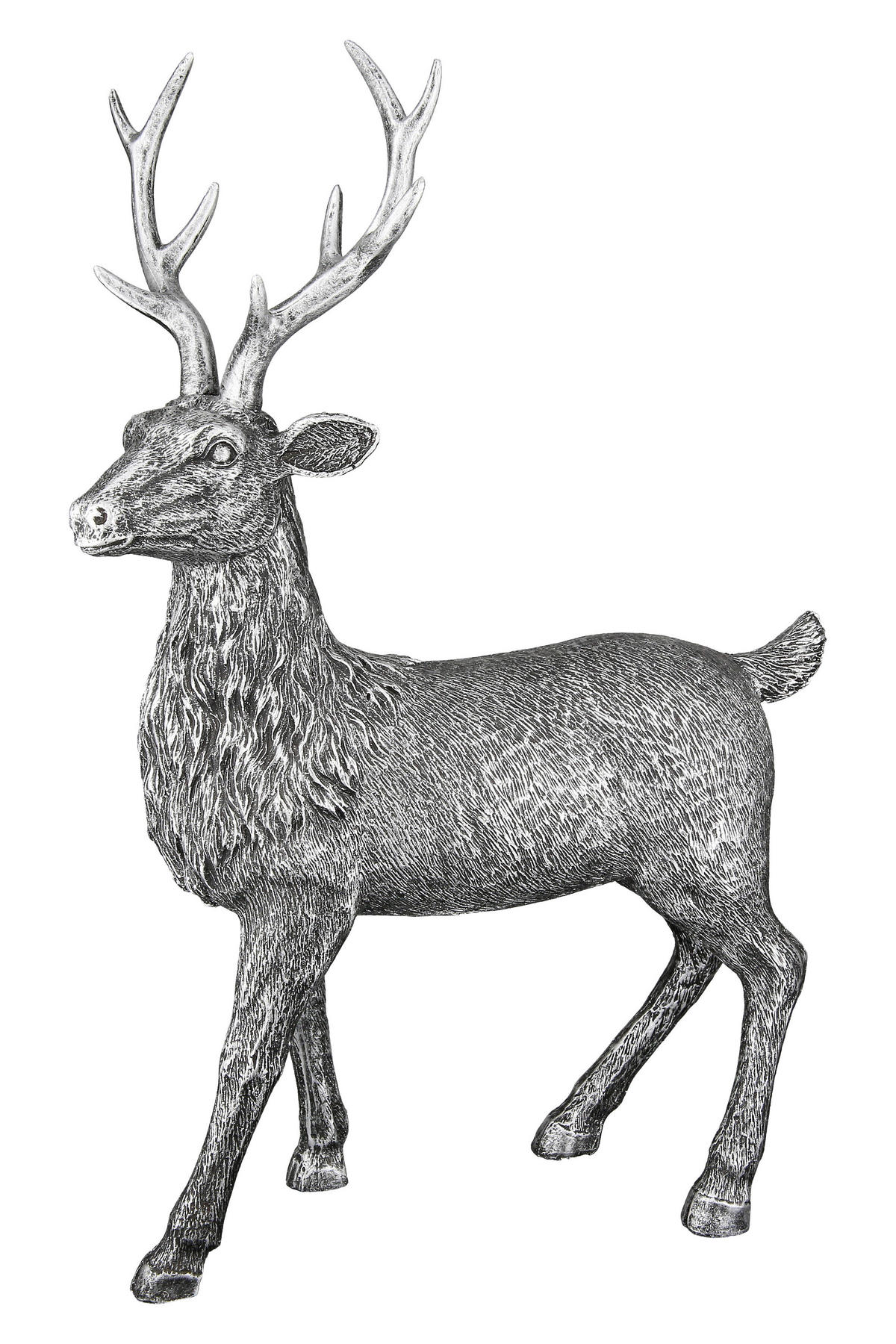 DEKOHIRSCH - Silberfarben, Trend, Kunststoff (18/27,5/7cm) - Ambia Home