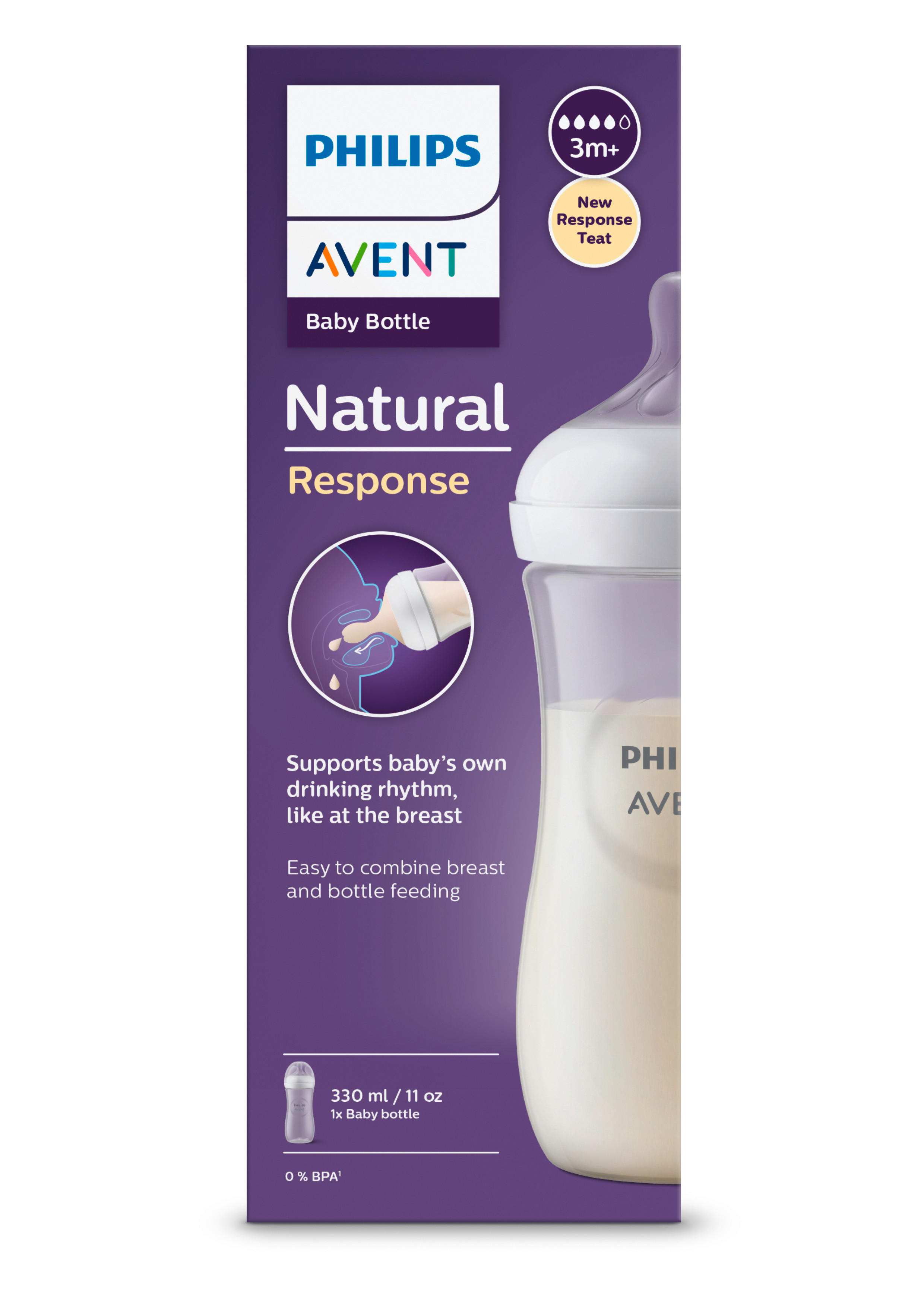 Buy Philips Avent Natural Response Baby Bottle 3m+ 330ml · Austria