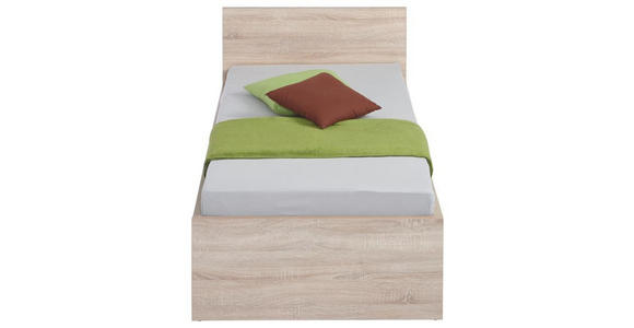 BETT 90/200 cm in Sonoma Eiche - Sonoma Eiche, KONVENTIONELL, Holzwerkstoff (90/200cm) - Carryhome