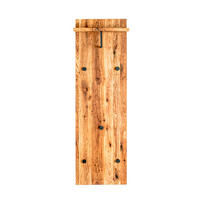 WANDGARDEROBE  in Eiche massiv Schwarz, Eichefarben  - Eichefarben/Schwarz, Basics, Holz/Metall (30/100/20cm)