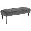 SITZBANK 133/54/47 cm Webstoff Graphitfarben Metall  - Schwarz/Graphitfarben, MODERN, Textil/Metall (133/54/47cm) - Welnova