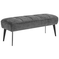 SITZBANK 133/54/47 cm Webstoff Graphitfarben Metall  - Schwarz/Graphitfarben, MODERN, Textil/Metall (133/54/47cm) - Welnova