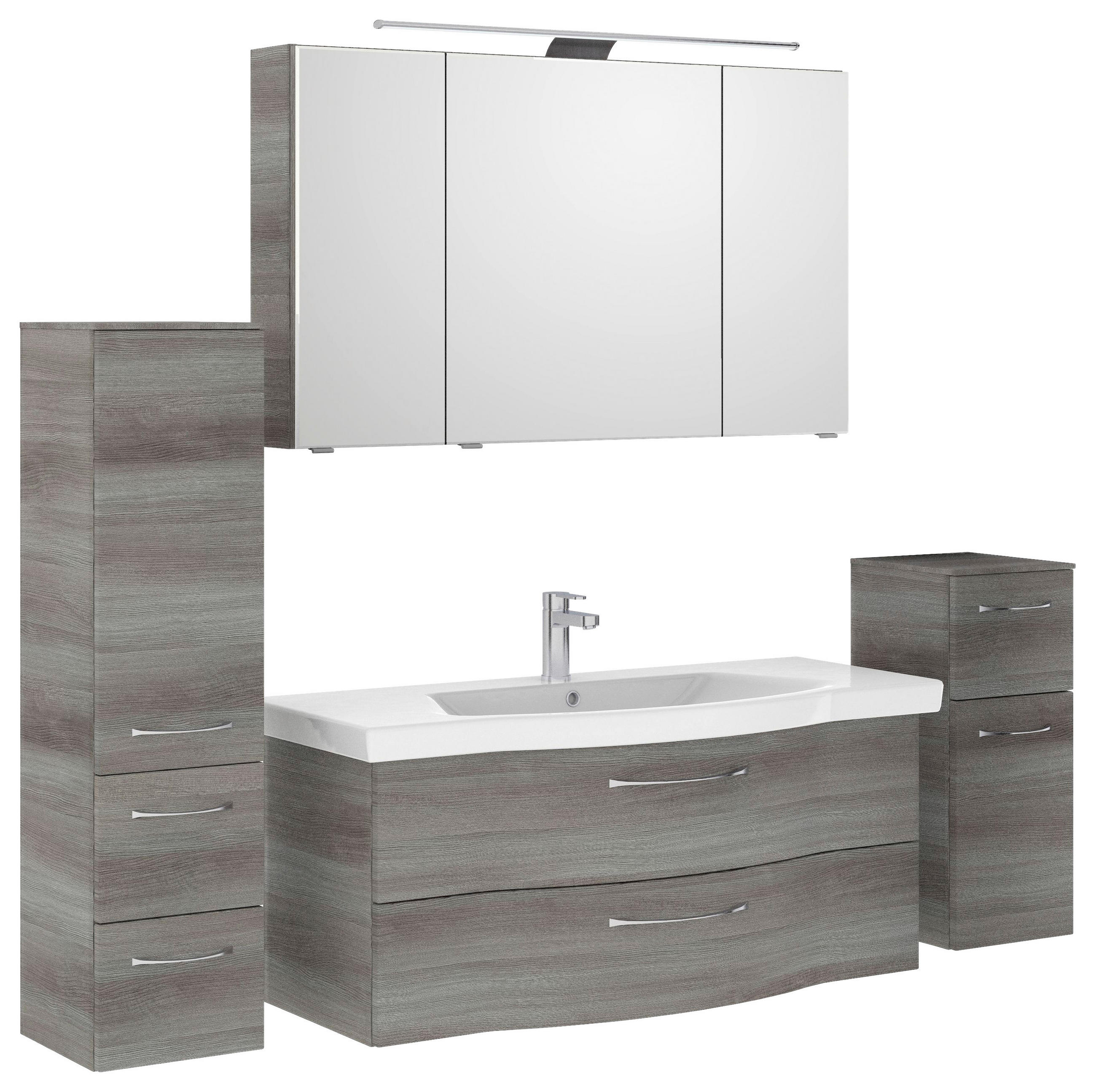 BADEZIMMER 5-teilig  in 182 cm  - Chromfarben/Graphitfarben, KONVENTIONELL, Glas/Keramik (182cm) - Pelipal