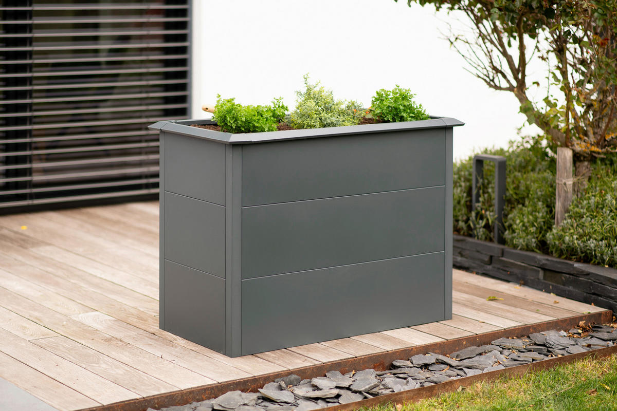 HOCHBEET Primus  - Anthrazit, KONVENTIONELL, Metall (50/100/77cm) - Ambia Garden