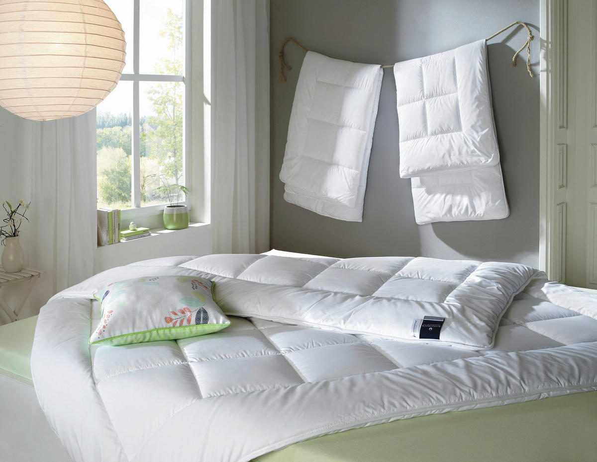 CELOLETNA PREŠITA ODEJA Classic Clean Uno 200/240 cm  - bela, Konvencionalno, tekstil (200/240cm) - Billerbeck