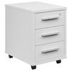 ROLLCONTAINER 43,8/58,1/65 cm  - Weiss/Silberfarben, Konventionell, Holzwerkstoff/Kunststoff (43,8/58,1/65cm) - Voleo