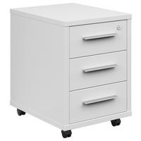 ROLLCONTAINER 43,8/58,1/65 cm  - Weiss/Silberfarben, Konventionell, Holzwerkstoff/Kunststoff (43,8/58,1/65cm) - Voleo