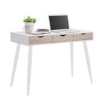 SCHREIBTISCH 110/50/77,1 cm  in Weiß, Eichefarben  - Eichefarben/Weiß, Design, Holzwerkstoff/Metall (110/50/77,1cm) - Carryhome