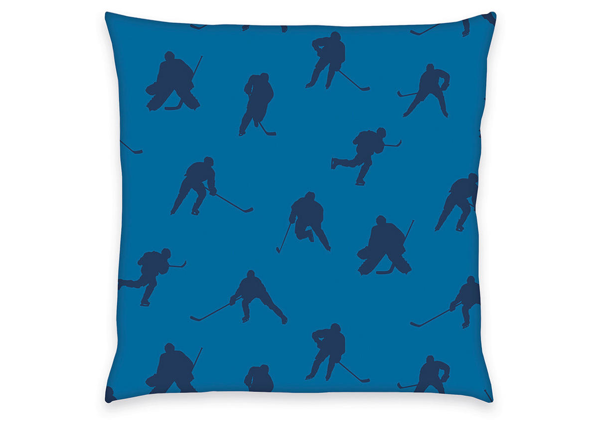 JUGENDBETTWÄSCHE EISHOCKEY Renforcé 135/200 cm  - Blau/Rot, Basics, Textil (135/200cm) - Herding