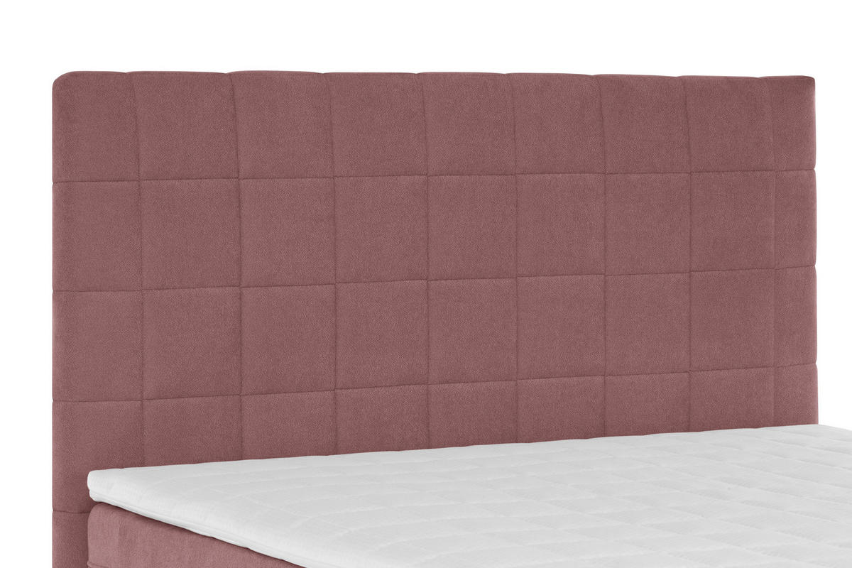 BOXSPRINGBETT 140/200 cm,  in Koralle  - Koralle/Schwarz, Design, Kunststoff/Textil (140/200cm) - Welnova